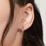 Rox Mini Hoop Earrings in Silver
