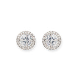 Kate Studs in Clear & Silver Plating