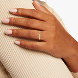 Baguette and CZ Ring in Gold