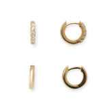 18K Gold Plated Huggie Pack