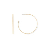 Large Petunia Hoops in Gold