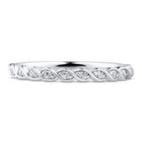 Pre-Owned Kay 1/15ct tw Round-cut Diamond Wedding Band in 10K White Gold