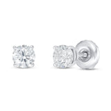 Pre-Owned Jared 1/2 ct tw Round Lab-Grown Diamond Solitaire Earrings in 14K White Gold