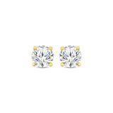 Pre-Owned Kay 1/2ct Round-cut Diamond Stud Earrings in 14k Yellow Gold