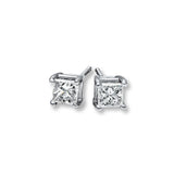 Pre-Owned Jared 1/2ct tw Princess-cut Diamond Earrings in 14K White Gold