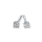 Pre-Owned Jared 1/10ct tw Round-Cut Diamond Solitaire Earrings in 14K White Gold