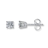 Pre-Owned Jared 1/2ct tw Round-cut Diamond Solitaire Earrings in 14K White Gold