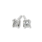 Pre-Owned Jared 1/5ct tw Princess-cut Diamond Earrings in 14K White Gold