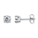 Pre-Owned Kay 3/8ct tw Round-cut Diamond Earrings in 10k White Gold