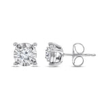 Pre-Owned Kay 1/2ct tw Diamond Radiant Reflections Earrings in 10K White Gold