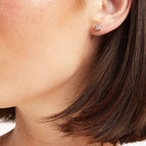 Pre-Owned Kay 1/4ct tw Diamond Radiant Reflections Earrings in Sterling Silver