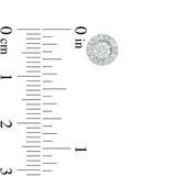 Pre-Owned Zales 10k White Gold 1/4ct tw Round Diamond Halo Studs