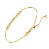 Grace 18k Gold Vermeil .25ct tw Lab-Grown Diamond Pave Bar Bracelet