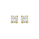 Lab Grown 0.25ct tw Diamond Stud Earrings in 18k Gold Vermeil