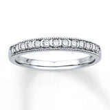 Pre-Owned Jared 1/5 ct tw Round-cut Diamond Anniversary Band in 10K White Gold