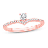 Pre-Owned Kay 1/8ct tw Round-cut Diamond Emmy London Ring in 10k Rose Gold