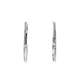 Pre-Owned Kay 14k White Gold 1/3ct tw Pave Diamond Hoops