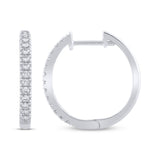 Pre-Owned Kay 1/4ct tw Diamond Huggie Earrings in 10k White Gold