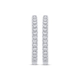 Pre-Owned Kay 1/4ct tw Diamond Huggie Earrings in 10k White Gold