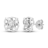 Pre-Owned Jared 1/6ct tw Round Diamond Studs in 10k White Gold