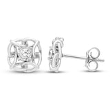 Pre-Owned Jared 1/6ct tw Round Diamond Studs in 10k White Gold