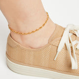 Florentina Beaded Anklet in Gold