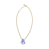 Aya Pendant Necklace in Purple & Blue