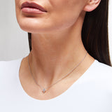 Sterling Silver CZ Cross Pendant Necklace