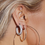 Pave Baby Amalfi Hoops in Silver
