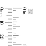 Pre-Owned Jared 1/4ct tw Princess-cut Diamond Solitaire Earrings in 18k White Gold