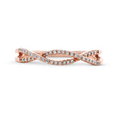 Pre-Owned Jared 1/8ct tw Diamond Stackable Ring in 10k Rose Gold