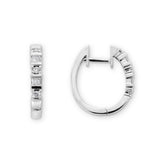 Pre-Owned Kay 1/4ct tw Diamond Hoop Earrings in 10k White Gold
