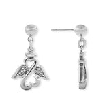 Pre-Owned Kay Diamond Accent Angel Earrings in Sterling Silver