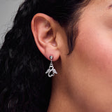 Pre-Owned Kay Diamond Accent Angel Earrings in Sterling Silver