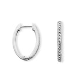 Pre-Owned Kay 1/10ct tw Diamond Hoop Earrings in Sterling Silver