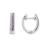 Pre-Owned Kay 1/6ct tw Diamond Hoop Earrings in Sterling Silver