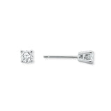 Pre-Owned Kay 1/4ct tw Diamond Solitaire Earrings in 14k White Gold