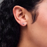 Pre-Owned Kay 1/4ct tw Diamond Solitaire Earrings in 14k White Gold