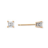 Pre-Owned Kay 1/5ct tw Princess-cut Diamond Stud Earrings in 14k White Gold
