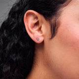 Pre-Owned Kay 1/8ct tw Round Diamond Solitaire Earrings in 10k White Gold