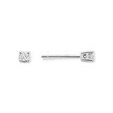Pre-Owned Kay 1/10ct tw Round Solitaire Diamond Earrings in 14k White Gold