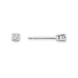 Pre-Owned Kay 1/10ct tw Round-cut Diamond Solitaire Earrings in 14k White Gold