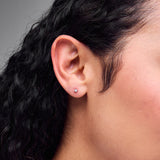 Pre-Owned Kay 1/10ct tw Round-cut Diamond Solitaire Earrings in 14k White Gold