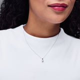 Pre-Owned Kay 1/4ct tw Diamond Solitaire Pendant Necklace in 10k White Gold