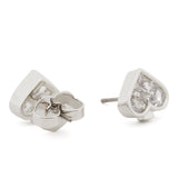 So Spade Studs in Clear & Silver