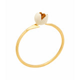 Golden Bloom Bangle in White