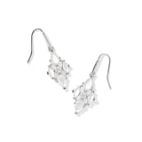 Abbie Crystal Drop Earrings in Silver Neutral Mix