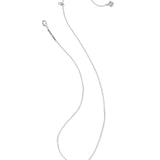 Abbie Crystal Short Pendant Necklace in Silver Neutral Mix