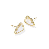 Cheer Stud Earrings in White Mother Of Pearl