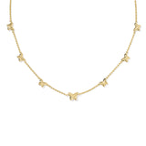 Lillia Butterfly Strand Necklace in Pink Enamel